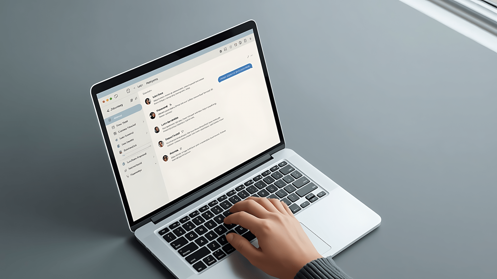 Freelancer reviewing a multi-task client message on a laptop, illustrating async task management etiquette